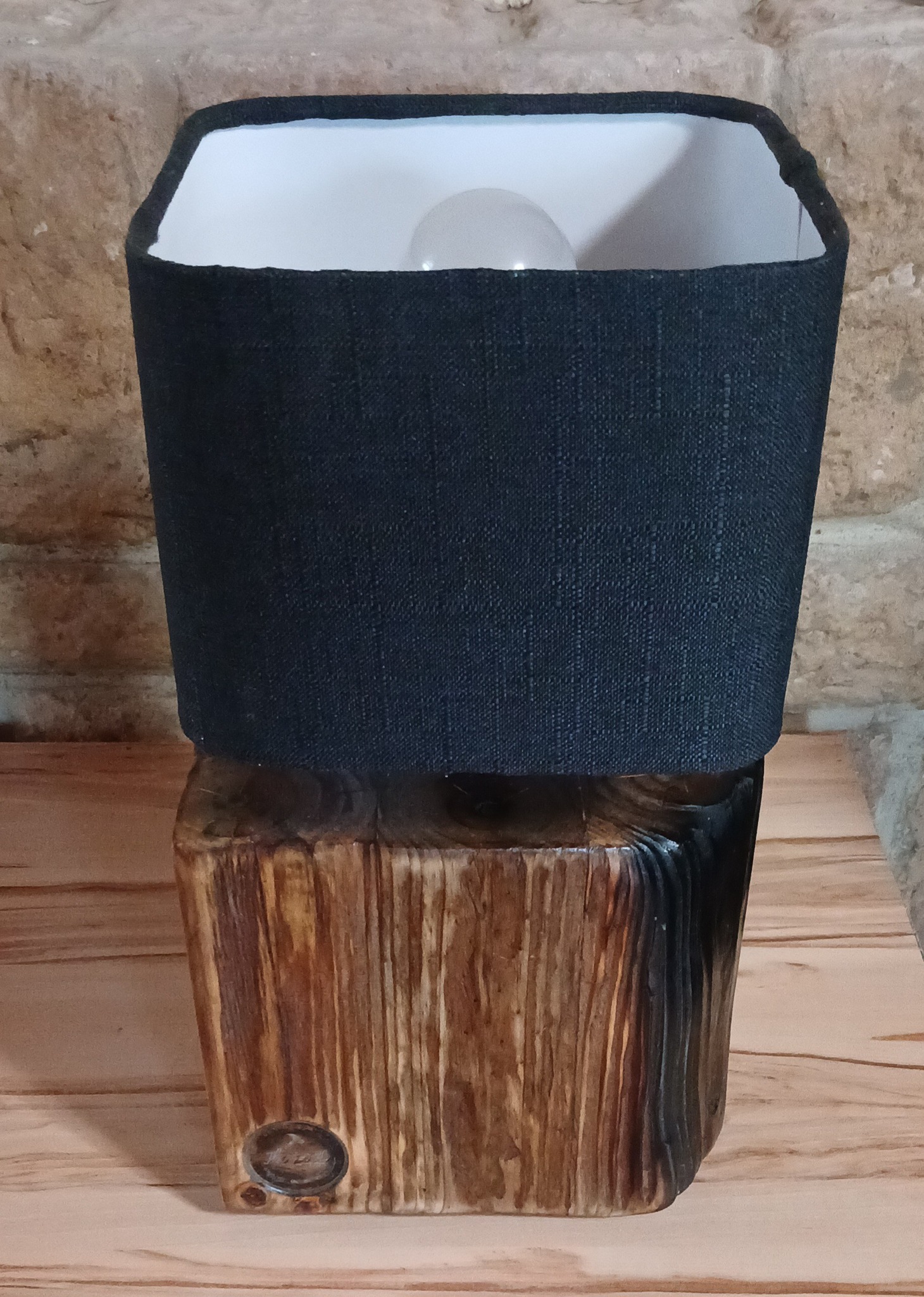 Custom lamp made from left over beams — Image 3