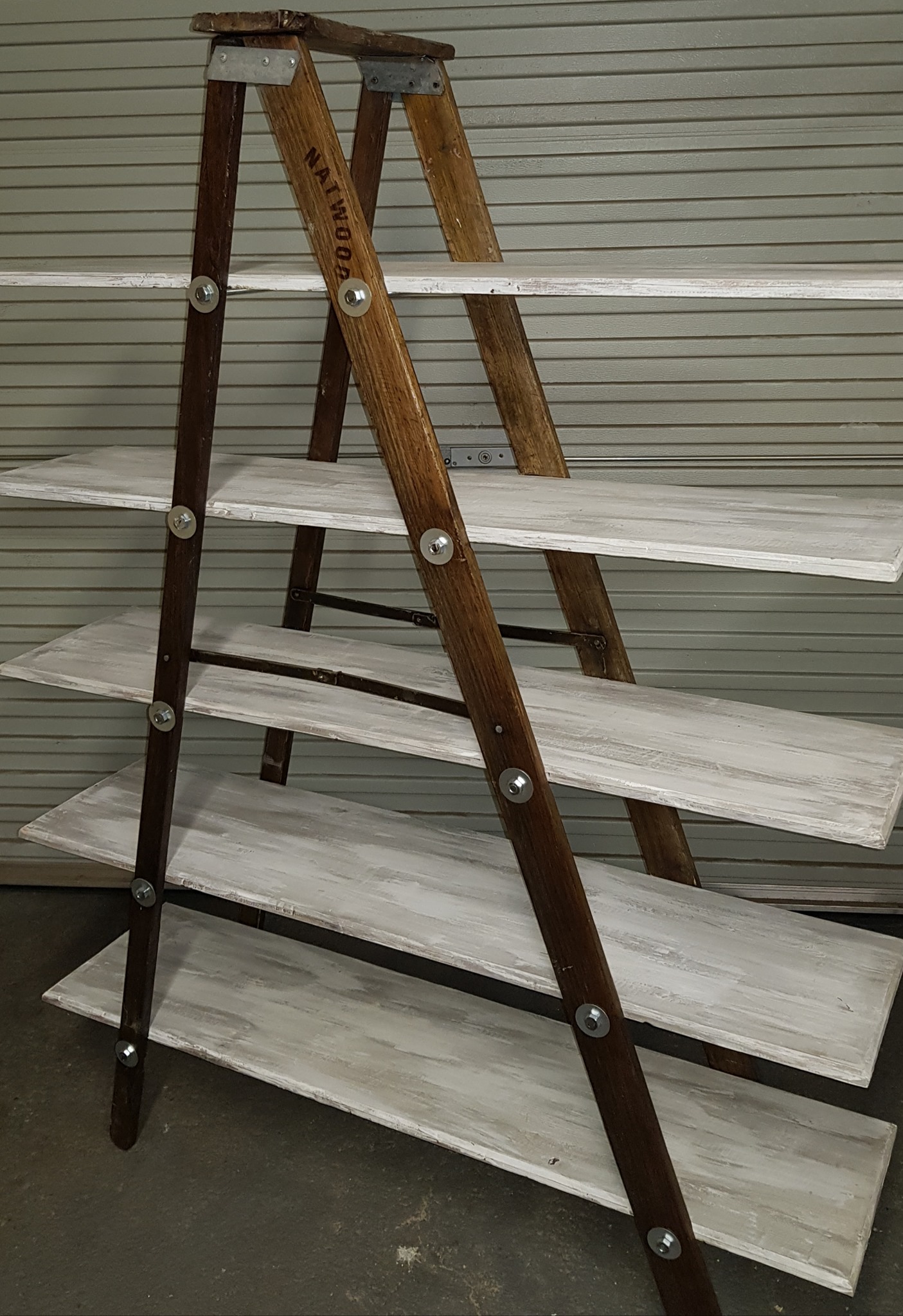 Reclaimed ladder shelf — Image 2