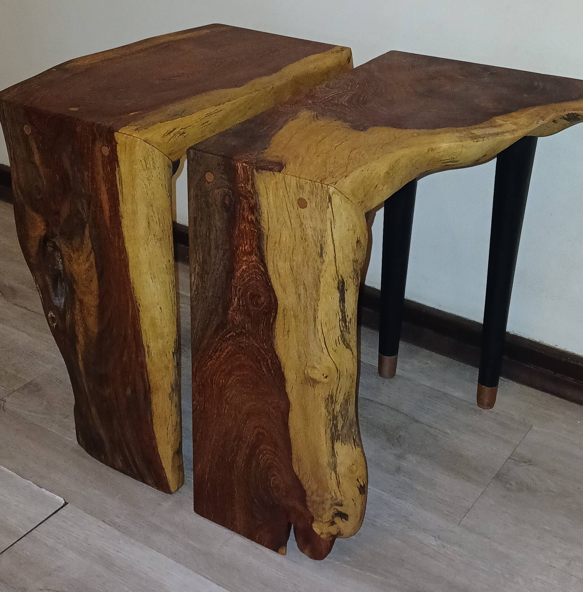 Beautiful Camel Thorn side tables built in a waterfall style — Image 4