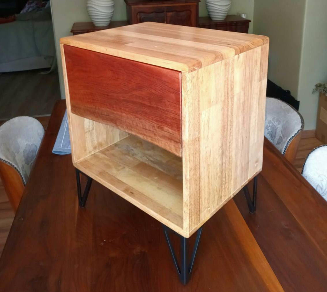 Bedside tables with clean lines and live edge  drawers — Image 2