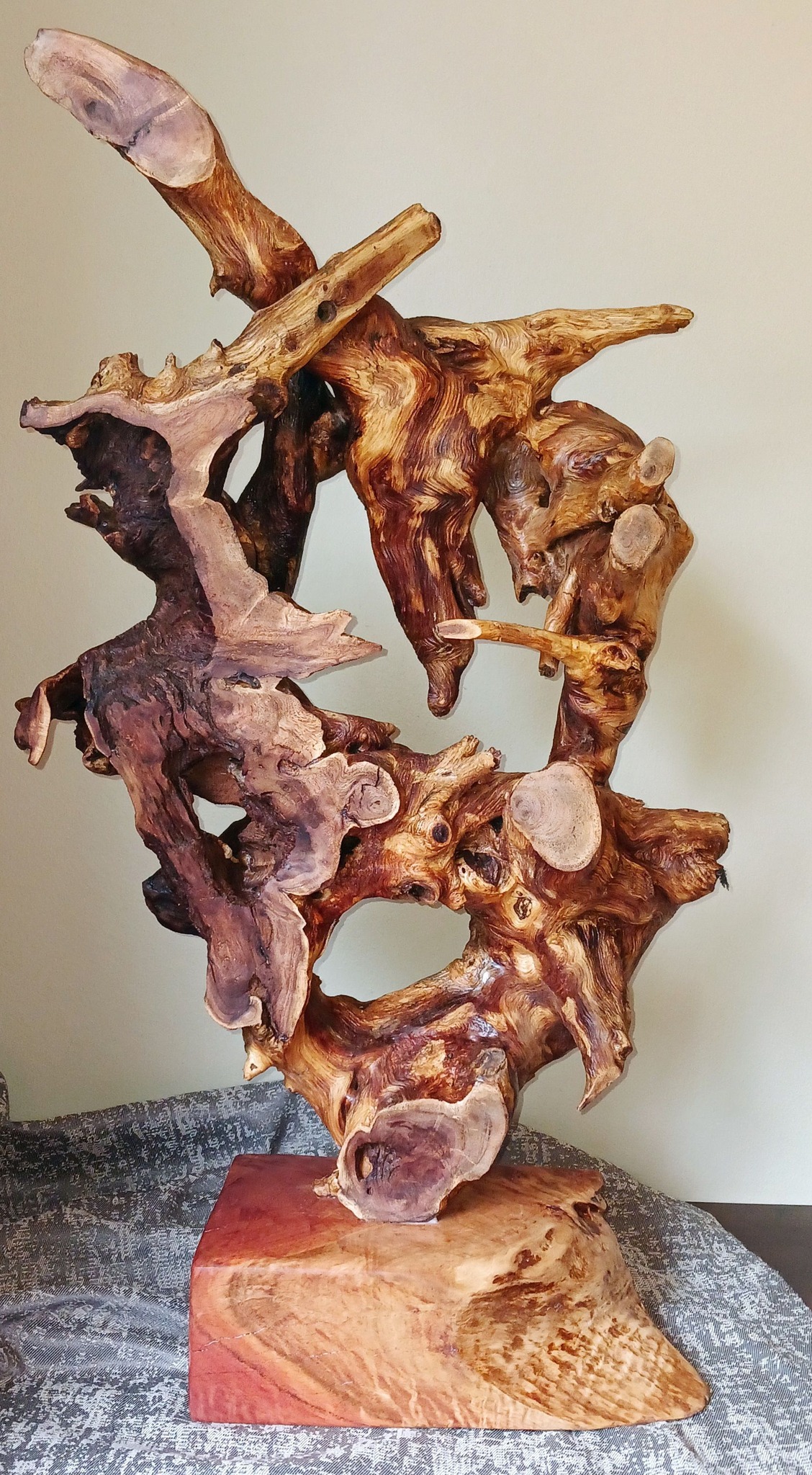 Double sided Wood sculpture