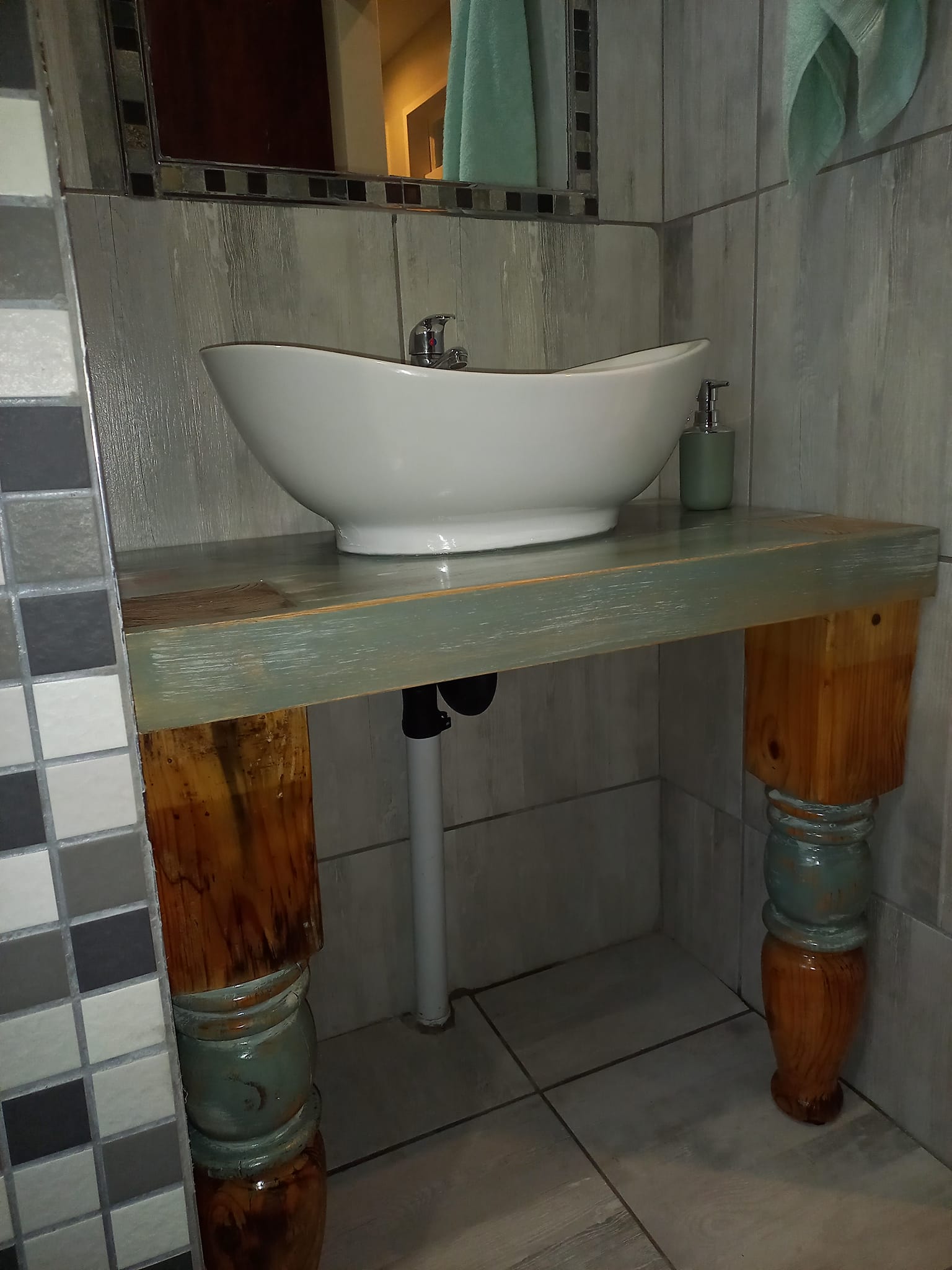 Bathroom vanity made for a special person