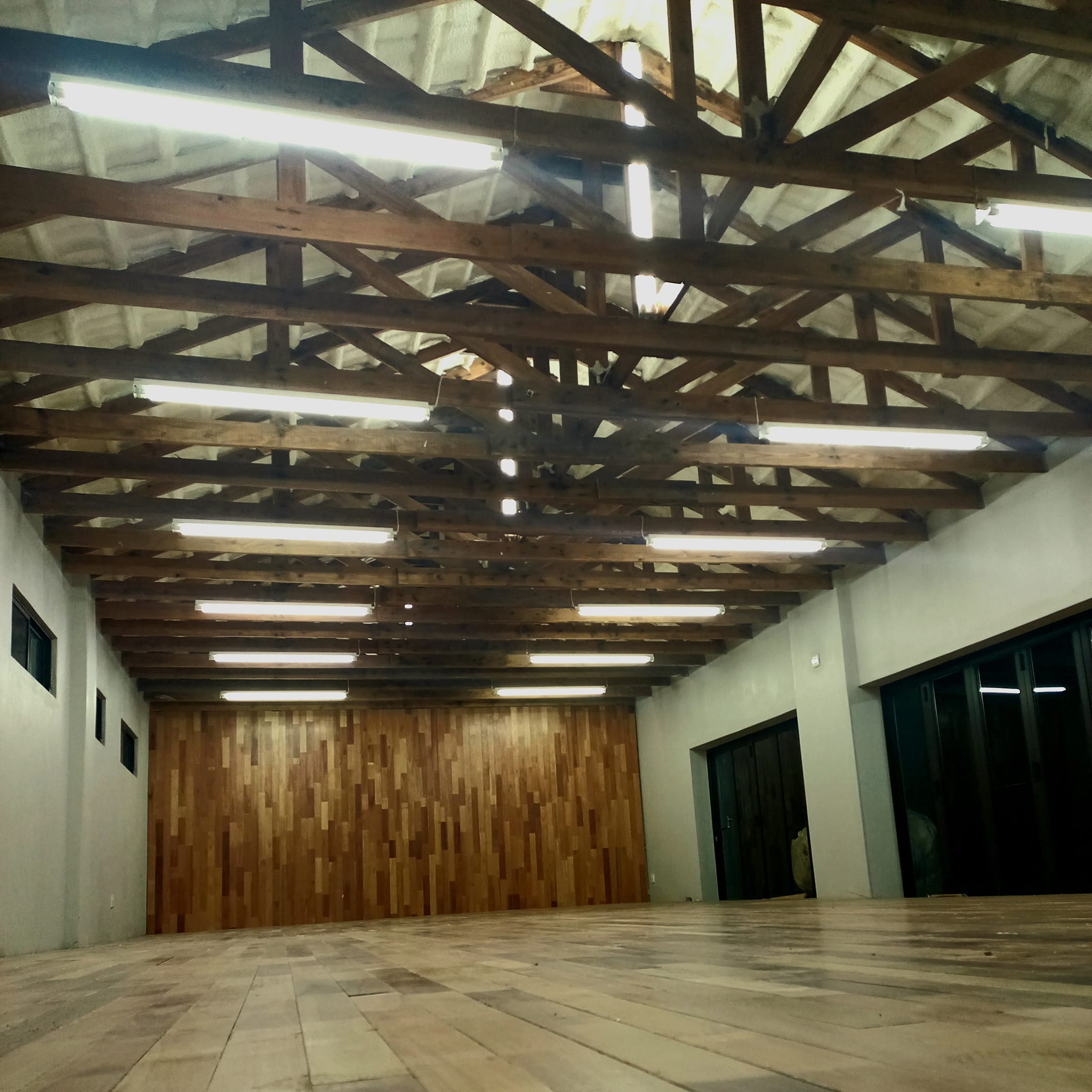 Our project is going well the floor and wall is reclaimed saligna and the roo... — Image 2