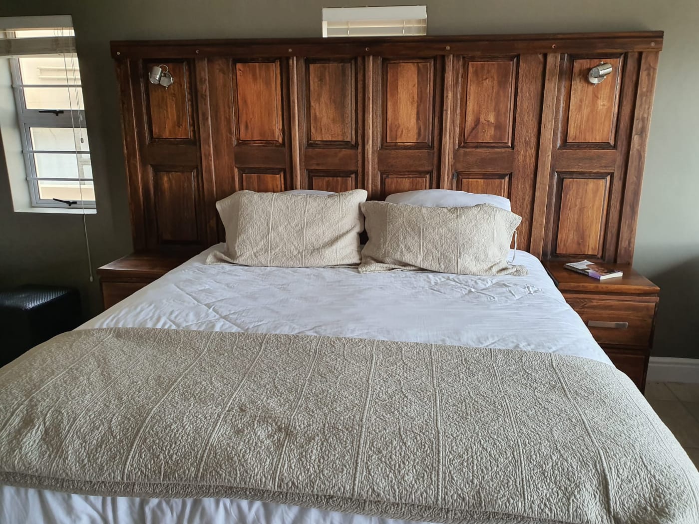 Headboard made it down safely to PE and looks great