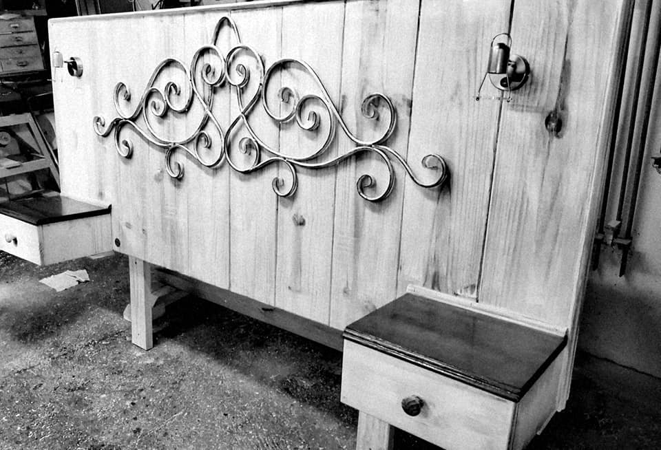 Second custom Headboard  for our Clients daughter's room with a white wash fi... — Image 4