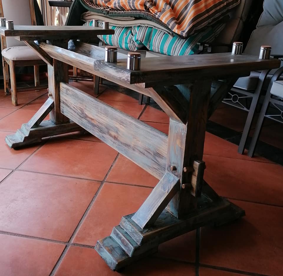 Customer needed a base for beautiful glass table top they had