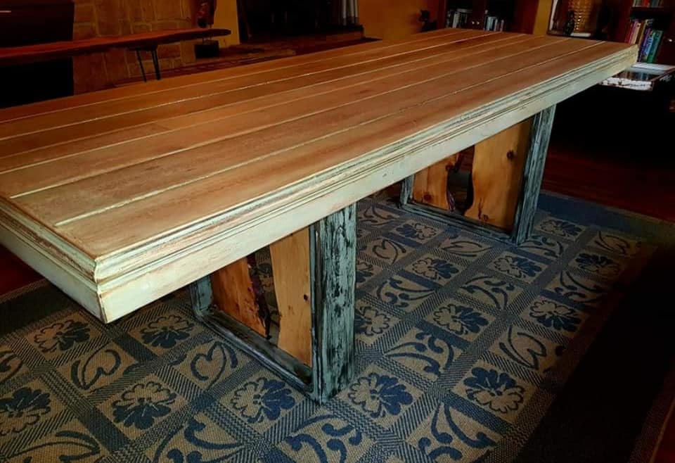 Made this into a 4 piece 10 Seater set with console it's about 2 — Image 6